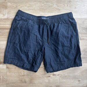 Abercrombie‎ & Fitch Men's Xl Navy Pin Strip Shorts Drawstring Front Pockets